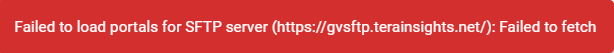 SFTP Inbox Creation Error